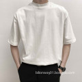 T-shirt short sleeves men with half high collar